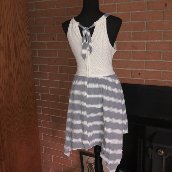 🕊TRIXXI🕊LACE AND STRIPED HANDKERCHIEF DRESS🕊 - Picture 5 of 6